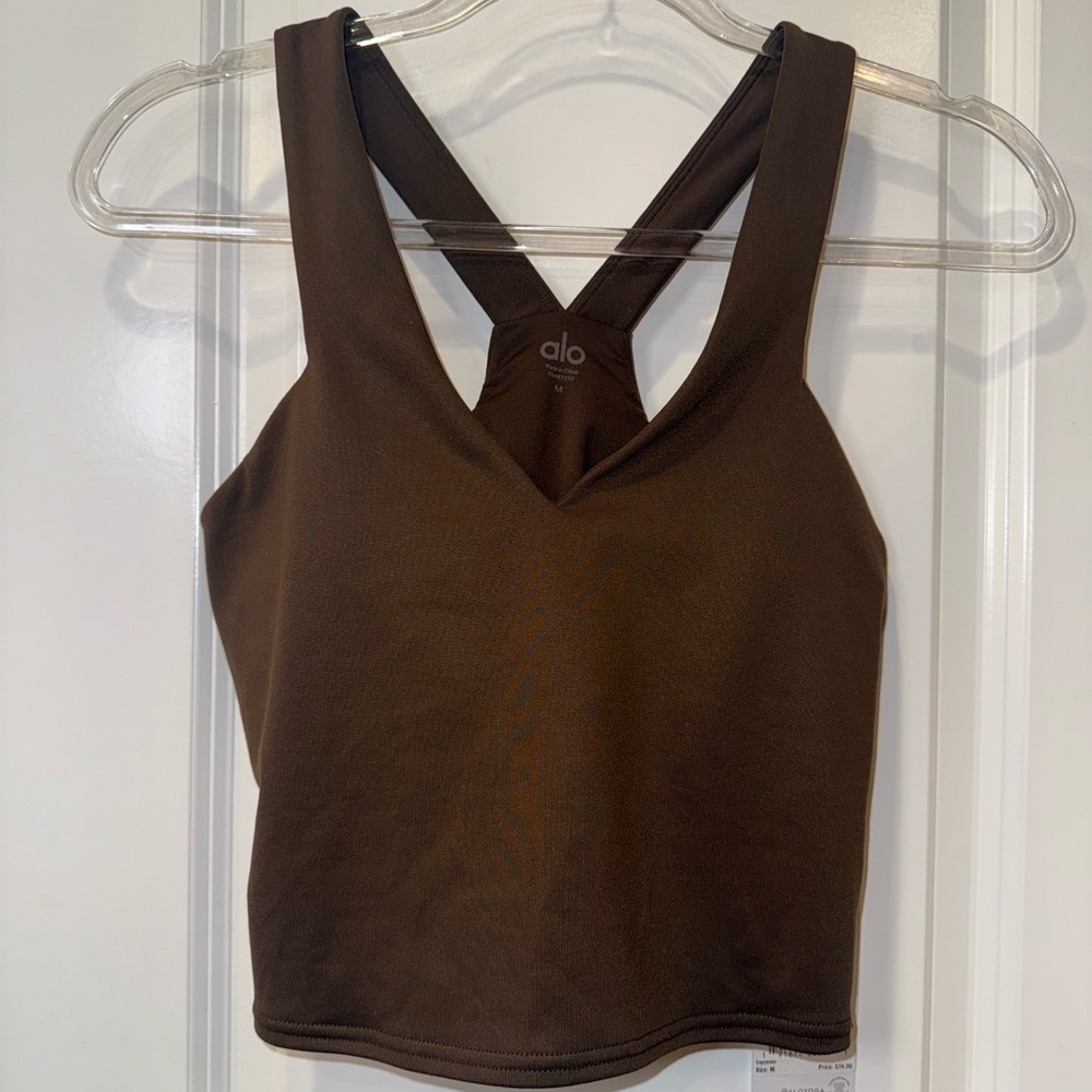 ALO Yoga Espresso Real Bra Tank Medium